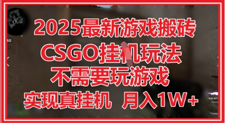 2025最新游戏搬砖，CSGO挂G，不需要玩游戏，实现真挂G，月入1W+【揭秘】-优优云网创