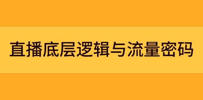 （14695期）直播底层逻辑与流量密码：定位模型+案例拆解，急速流承接与数据优化全攻略-优优云网创