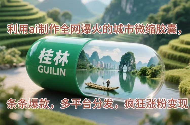 （14704期）利用ai制作全网爆火的城市微缩胶囊，条条爆款，多平台分发，疯狂涨粉变现-优优云网创